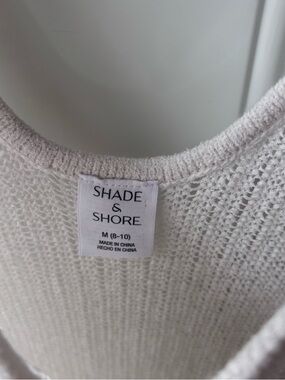 Shade & Shore Cream Open-Knit Swim Coverup